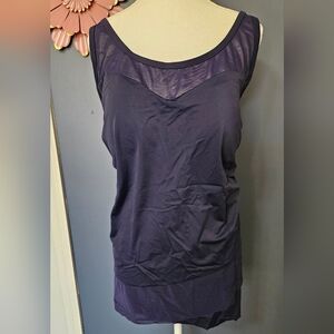 Avenue Powermesh Smoothing Tankini Top Plus Size 22W